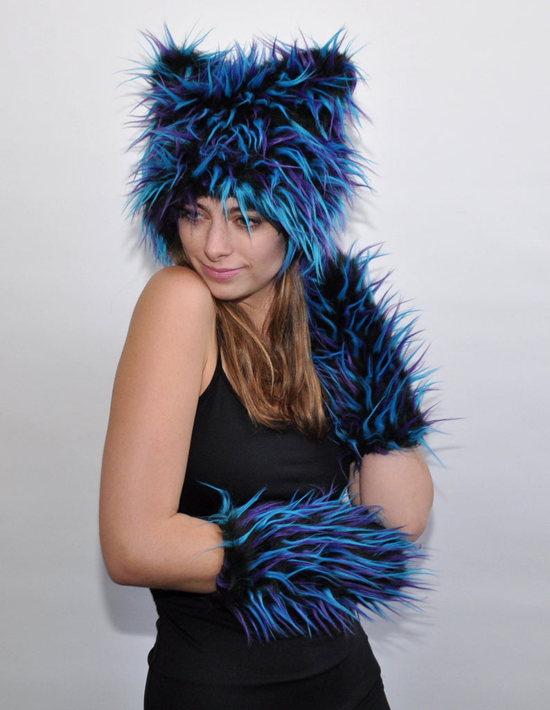 BLUE BLACK PURPLE MITTS