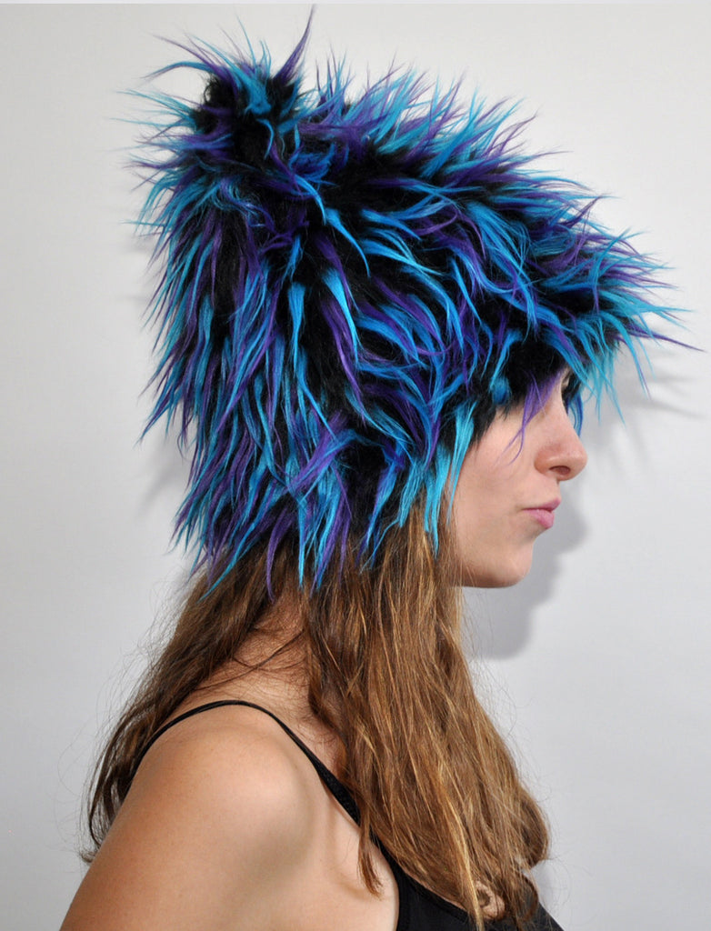 BLUE BLACK PURPLE "Ears" Hat