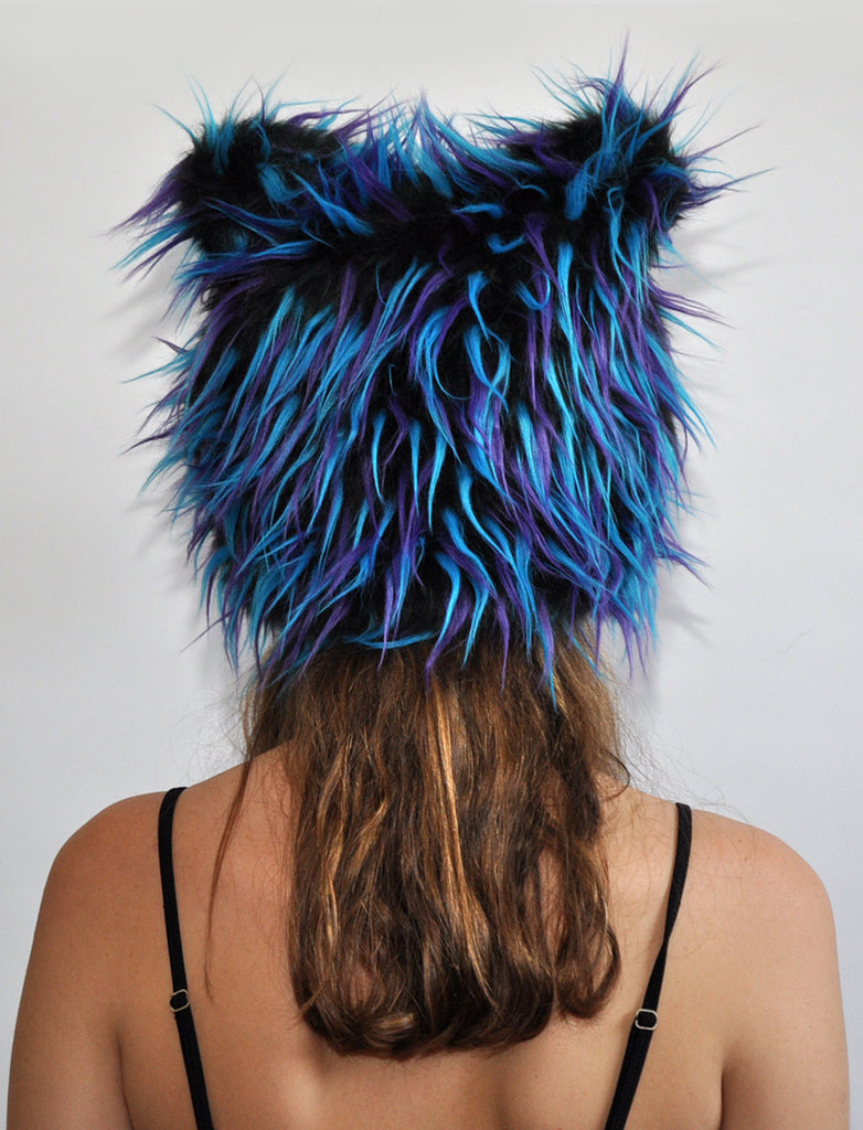 BLUE BLACK PURPLE "Ears" Hat
