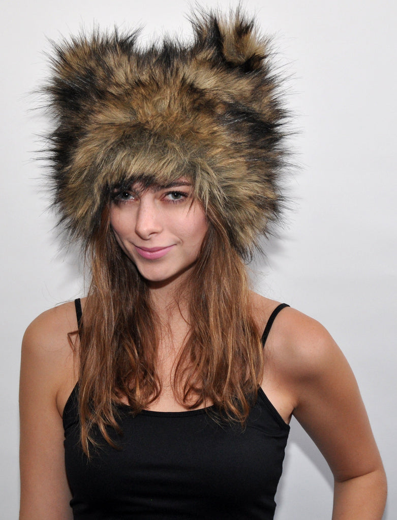 BROWN WOLF "Ears" Hat
