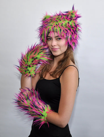 TIPSY BROWN ON TAN MITTS