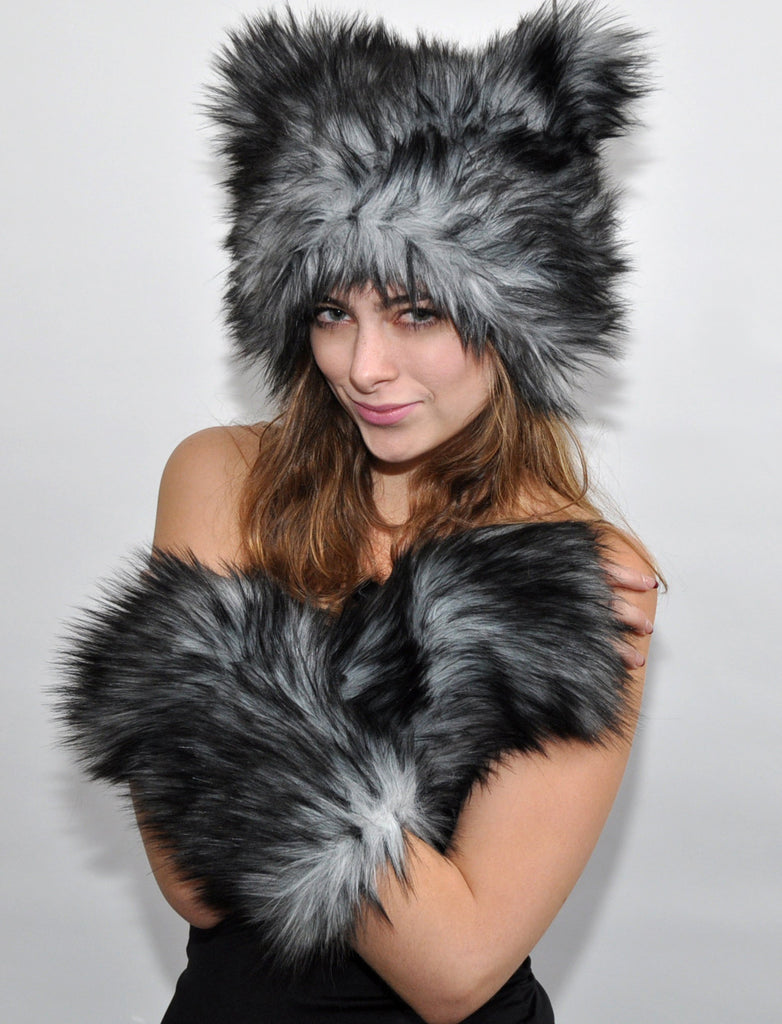 GRAY WOLF MITTS