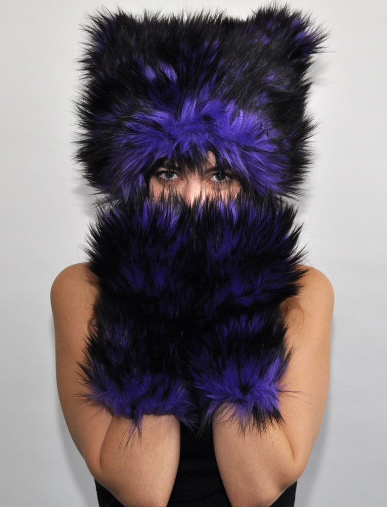 PURPLE WOLF MITTS