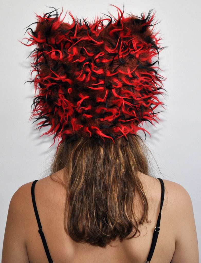 RED BLACK BROWN "Ears" Hat
