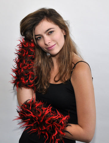 TIPSY BROWN ON TAN MITTS