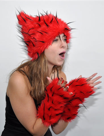 TIPSY BROWN ON TAN MITTS