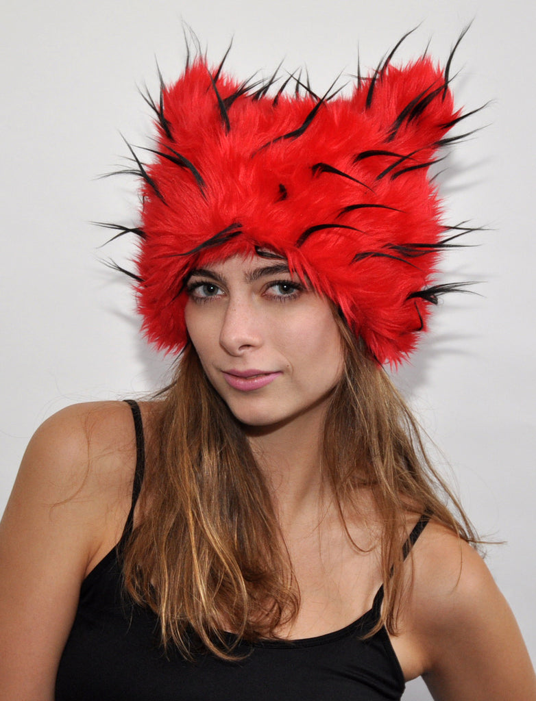 TIPSY BLACK ON RED "Ears" Hat