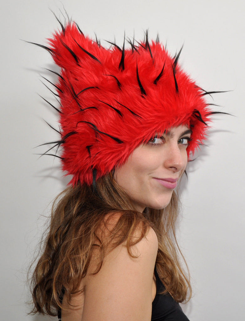 TIPSY BLACK ON RED "Ears" Hat