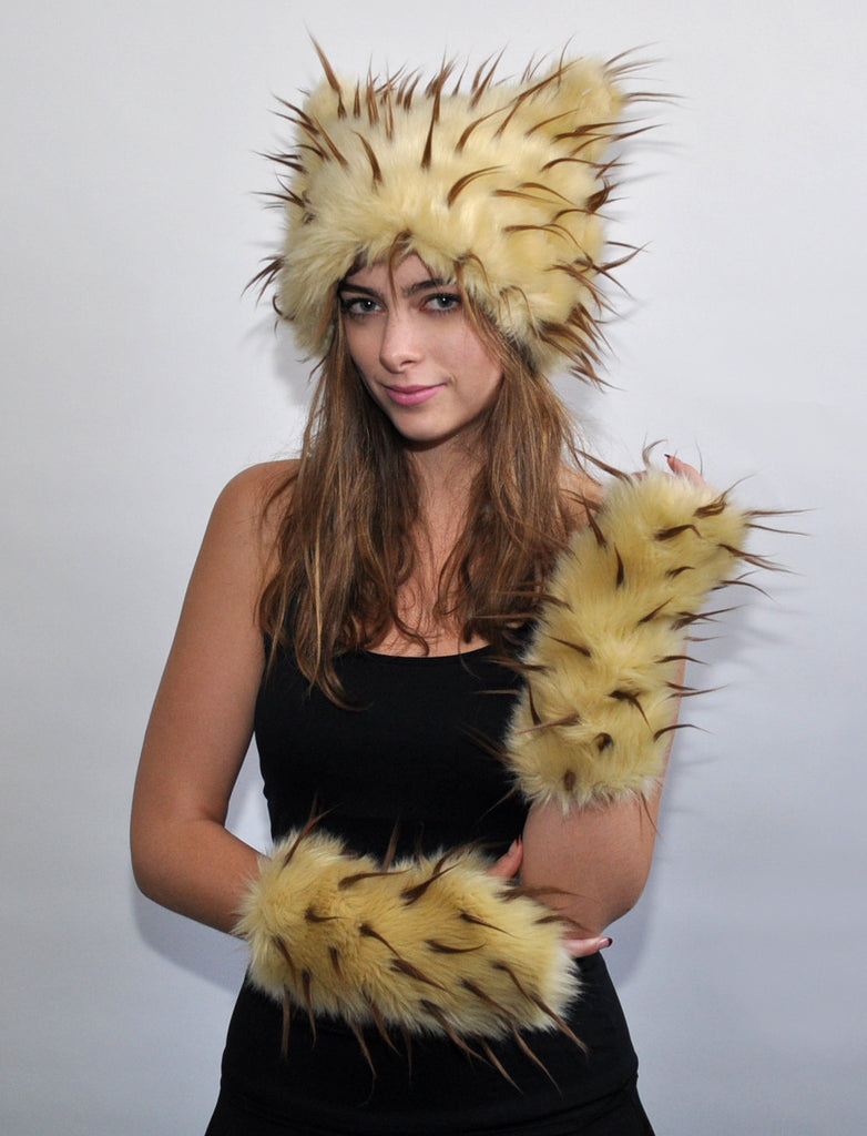 TIPSY BROWN ON TAN MITTS