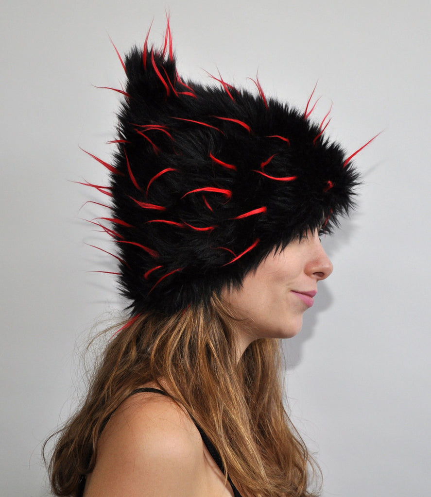 TIPSY RED ON BLACK "Ears" Hat