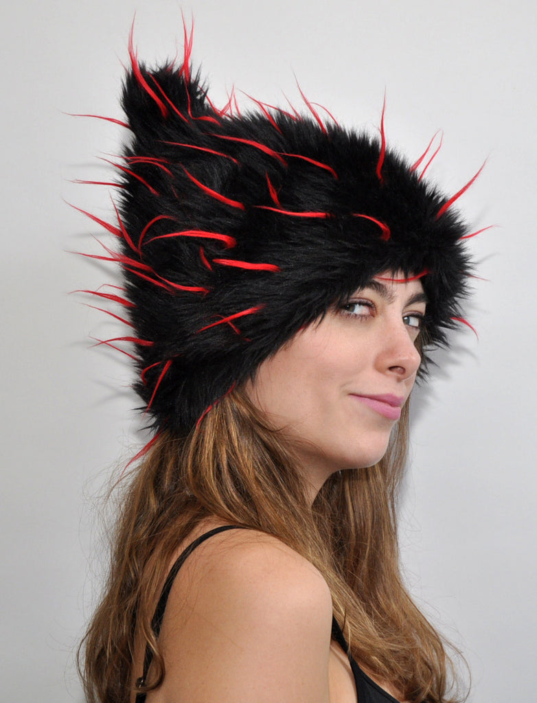 TIPSY RED ON BLACK "Ears" Hat