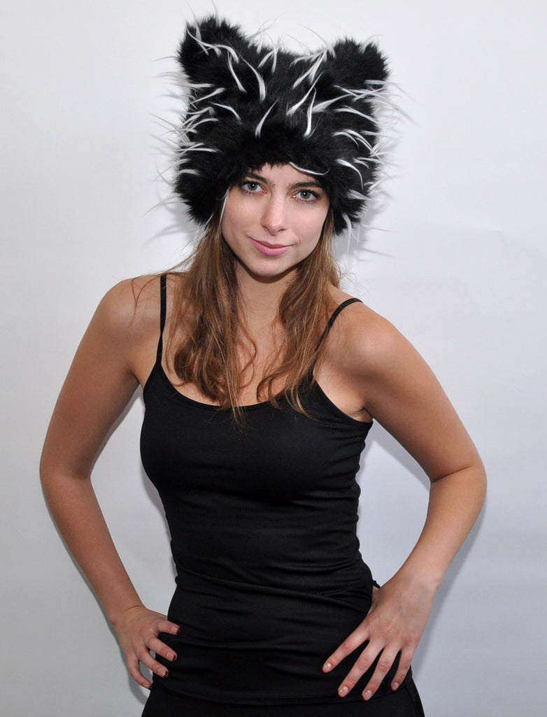 TIPSY WHITE ON BLACK "Ears" Hat