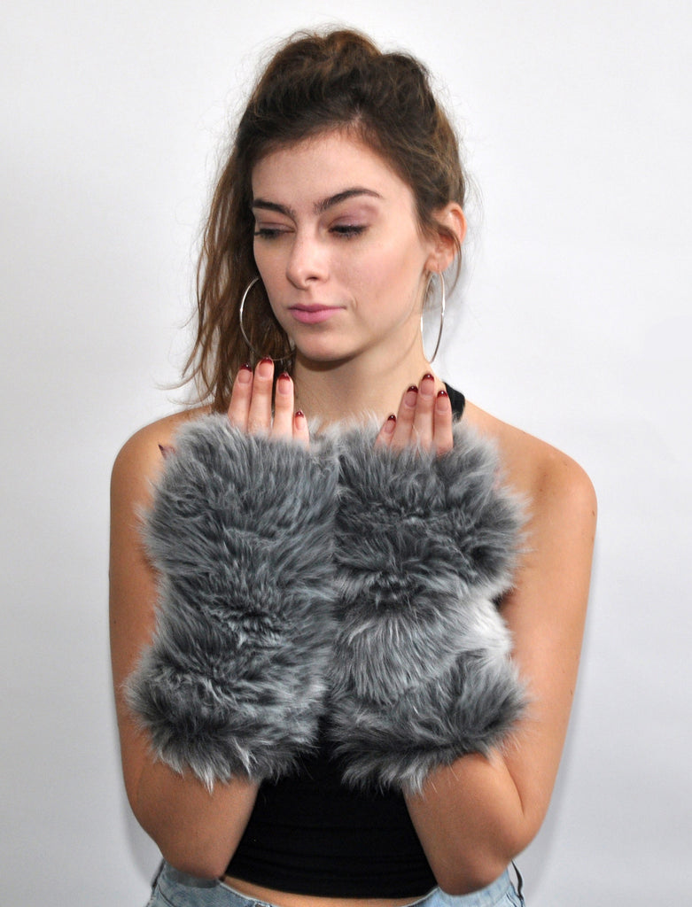 SILVER FOX MITTS